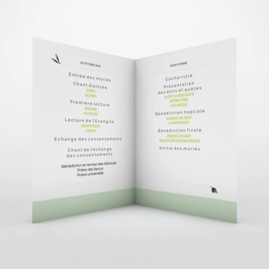 Livret De Messe Mariage^Planet cards Esperluette