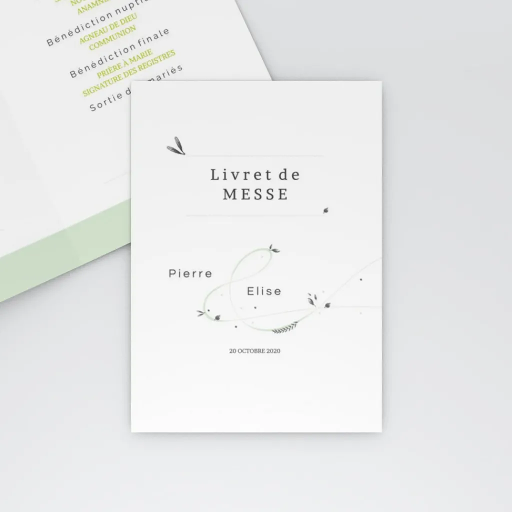 Livret De Messe Mariage^Planet cards Esperluette