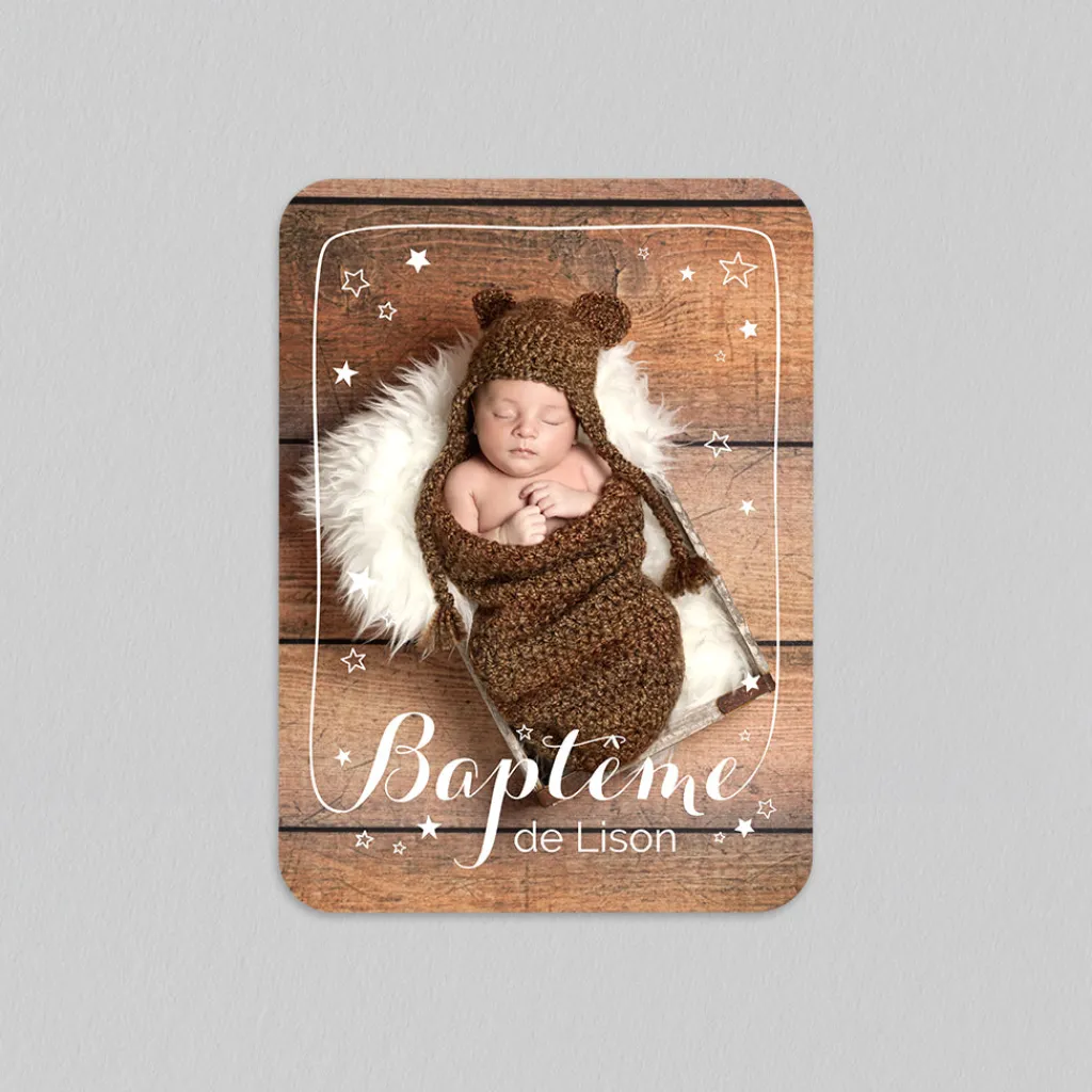 Faire-part Baptême Civil | Gamme Complète^Planet cards Etoiles et cadre