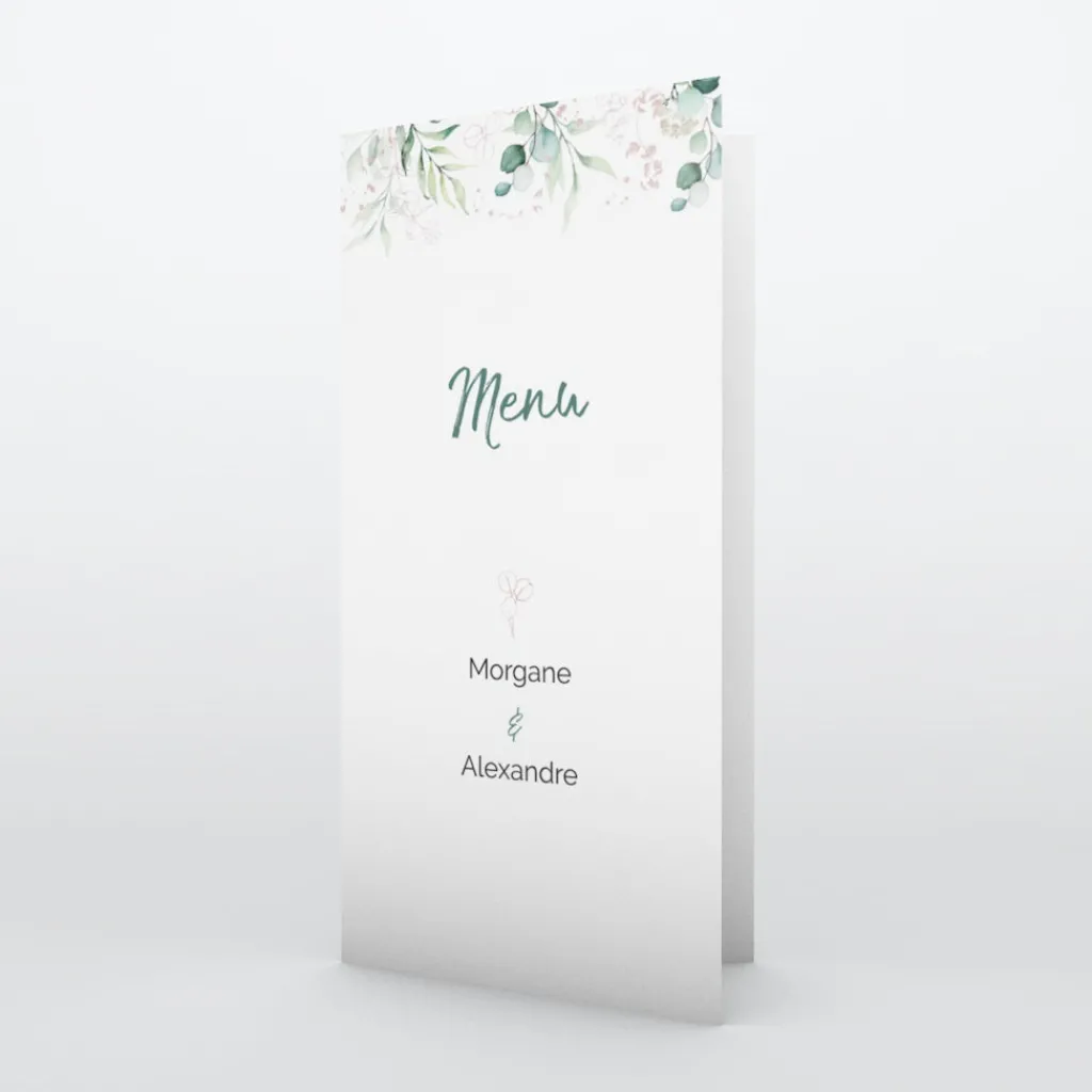 Menu De Mariage^Planet cards Eucalyptus Chic