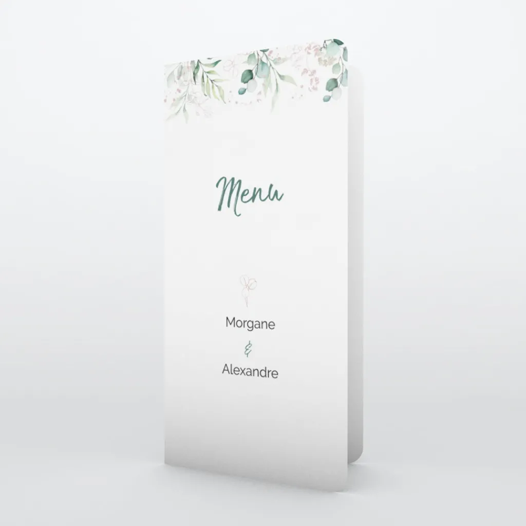 Menu De Mariage^Planet cards Eucalyptus Chic