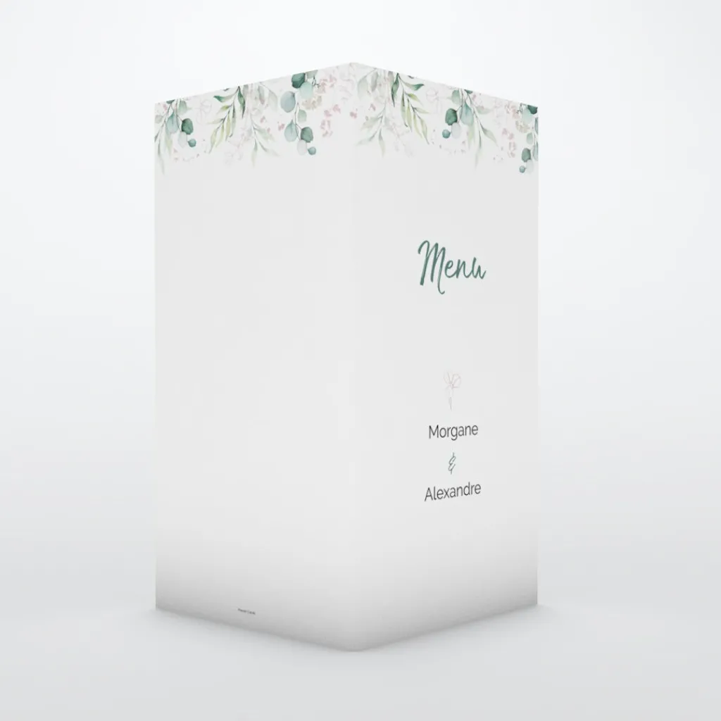 Menu De Mariage^Planet cards Eucalyptus Chic