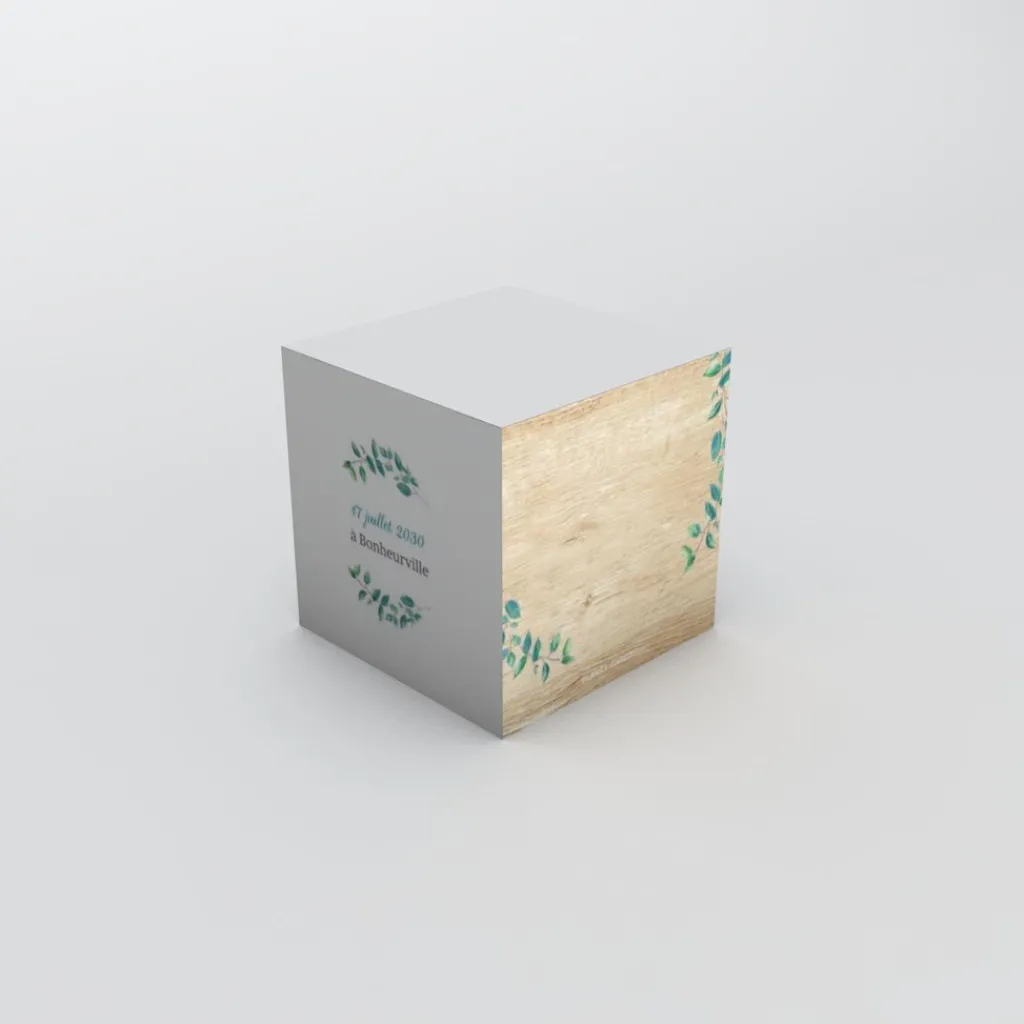 Boîte À Dragées Mariage^Planet cards Eucalyptus Et Bois
