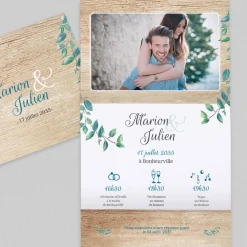 Faire-part Mariage Champêtre | Gamme Complète^Planet cards Eucalyptus Et Bois
