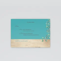 Coupon-réponse Mariage^Planet cards Eucalyptus Et Bois
