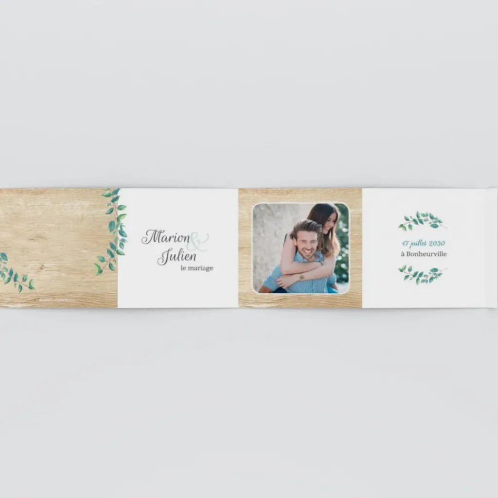 Boîte À Dragées Mariage^Planet cards Eucalyptus Et Bois