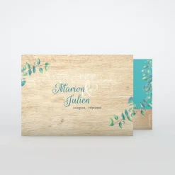 Coupon-réponse Mariage^Planet cards Eucalyptus Et Bois
