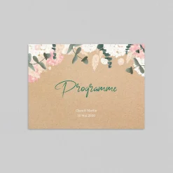 Programme De Mariage^Planet cards Eucalyptus et Hortensia