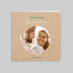 Faire-part Mariage Bohème | Faire-part Mariage Champêtre^Planet cards Eucalyptus et Hortensia