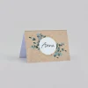 Marque-place Mariage^Planet cards Eucalyptus Kraft