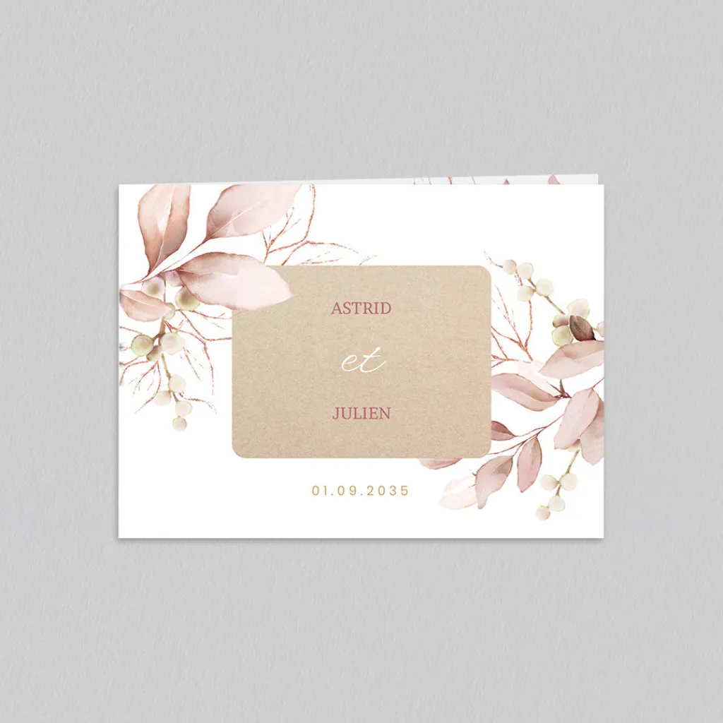 Faire-part Mariage Bohème | Faire-part Mariage Champêtre^Planet cards Eucalyptus Romantique