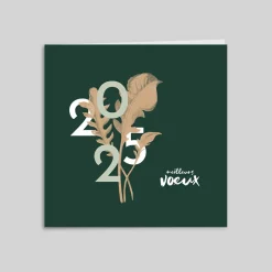 Carte De Vœux Entreprise Nature^Planet cards Feuilles d'Arbres Kraft