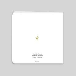 Faire-part Mariage Dorure^Planet cards Feuilles d'or