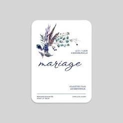 Faire-part Mariage Champêtre | Gamme Complète^Planet cards Feuilles et plumes