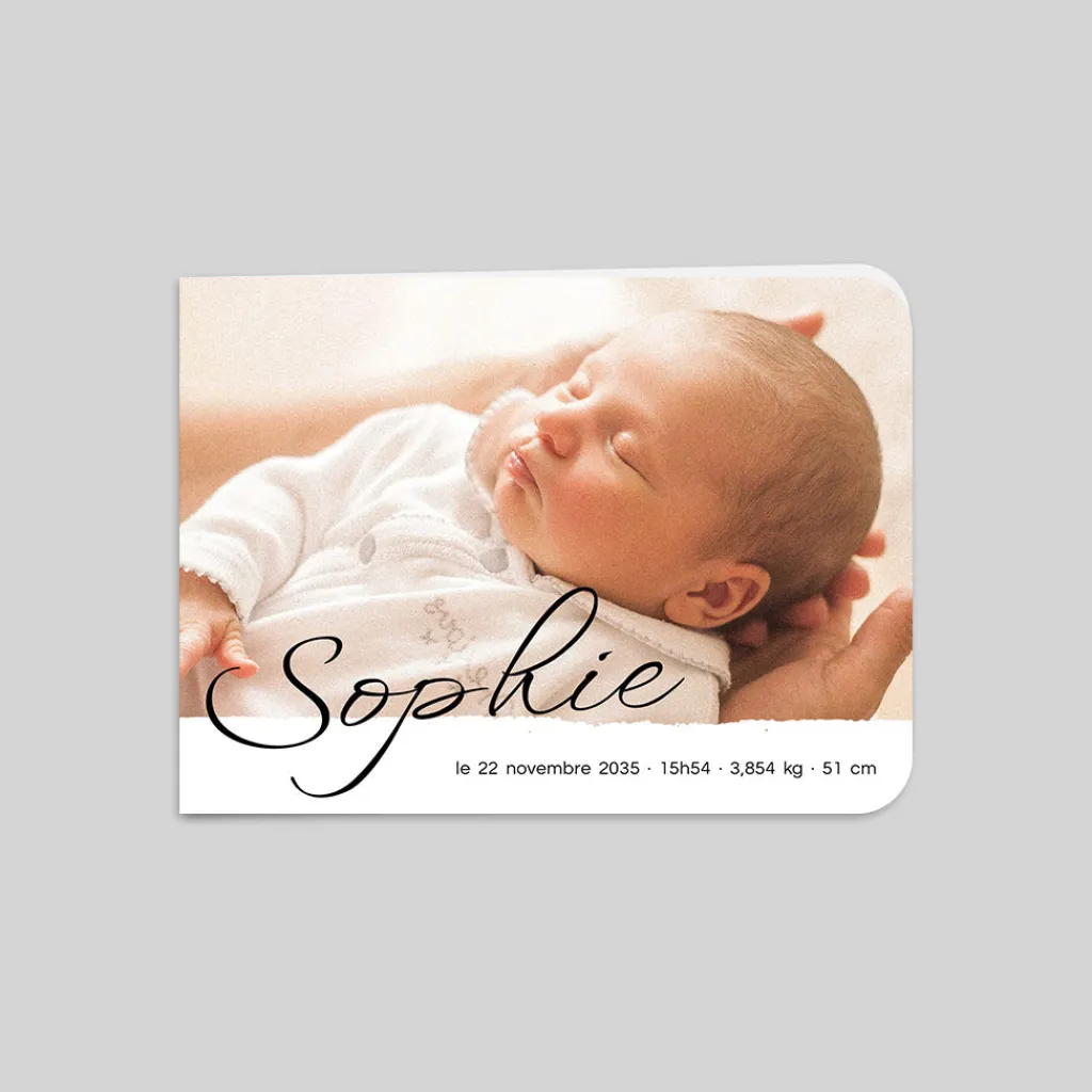 Faire-part Naissance Fille^Planet cards Fine Calligraphie