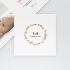 Faire-part Naissance Fille^Planet cards Fine couronne de l'automne
