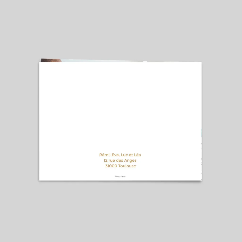 Carte De Vœux Famille^Planet cards Fleur Minimale