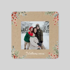 Carte De Vœux Famille | Carte De Vœux Nature^Planet cards Fleurs de Noël