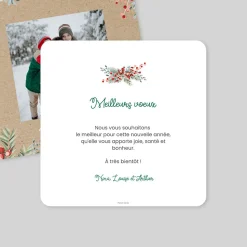 Carte De Vœux Famille | Carte De Vœux Nature^Planet cards Fleurs de Noël