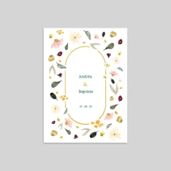 Faire-part Mariage Dorure | Faire-part Mariage Chic^Planet cards Fleurs Liberty et Or
