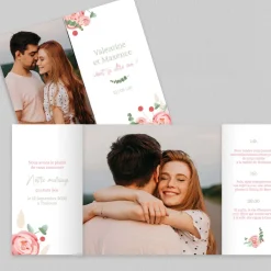Faire-part Mariage Bohème | Faire-part Mariage Champêtre^Planet cards Fleurs Séchées Marguerites et Roses