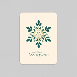 Carte De Vœux Nature^Planet cards Flocon Végétal