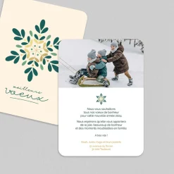 Carte De Vœux Nature^Planet cards Flocon Végétal