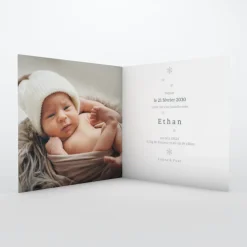 Faire-part Naissance Garçon^Planet cards Flocons De Neige