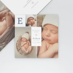 Faire-part Naissance Garçon^Planet cards Flocons De Neige
