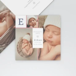 Faire-part Naissance Garçon^Planet cards Flocons De Neige