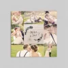 Carte Remerciement Mariage Champêtre^Planet cards Floral sur bois tendre
