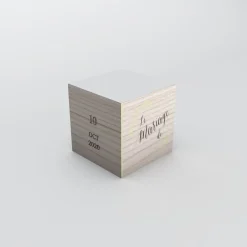 Boîte À Dragées Mariage^Planet cards Floral sur bois tendre