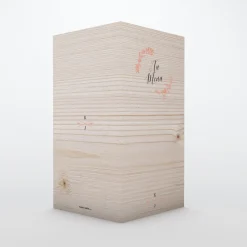 Menu De Mariage^Planet cards Floral sur bois tendre