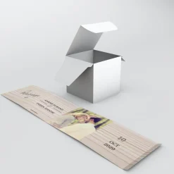 Boîte À Dragées Mariage^Planet cards Floral sur bois tendre