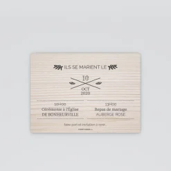 Save The Date^Planet cards Floral sur bois tendre