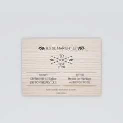Save The Date^Planet cards Floral sur bois tendre