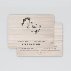 Save The Date^Planet cards Floral sur bois tendre