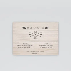 Save The Date^Planet cards Floral sur bois tendre