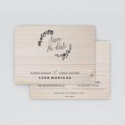 Save The Date^Planet cards Floral sur bois tendre