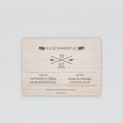 Save The Date^Planet cards Floral sur bois tendre