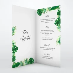 Menu Baptême^Planet cards Forêt tropicale