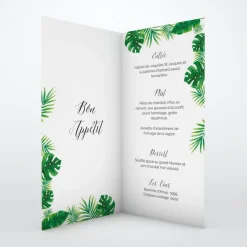 Menu Baptême^Planet cards Forêt tropicale