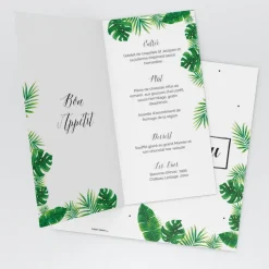 Menu Baptême^Planet cards Forêt tropicale