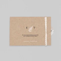Faire-part Mariage Bohème | Faire-part Mariage Champêtre^Planet cards Fougère et Kraft