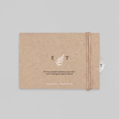 Faire-part Mariage Bohème | Faire-part Mariage Champêtre^Planet cards Fougère et Kraft