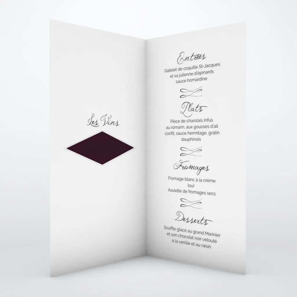 Menu De Mariage^Planet cards Gatsby
