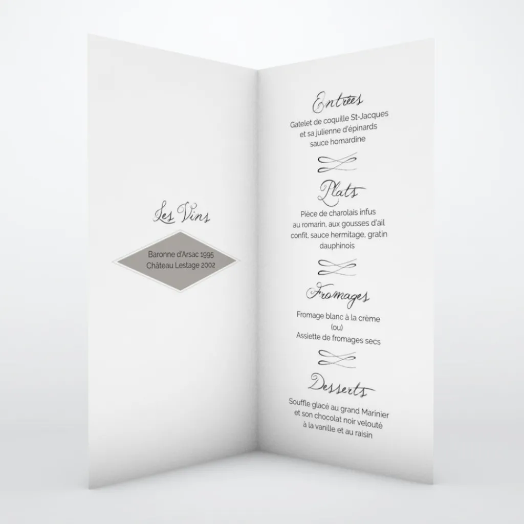 Menu De Mariage^Planet cards Gatsby