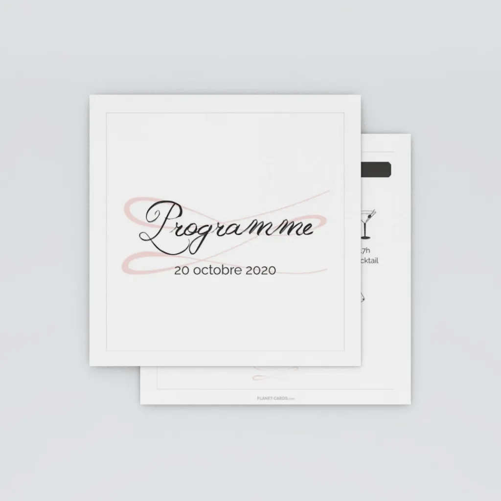 Programme De Mariage^Planet cards Gatsby