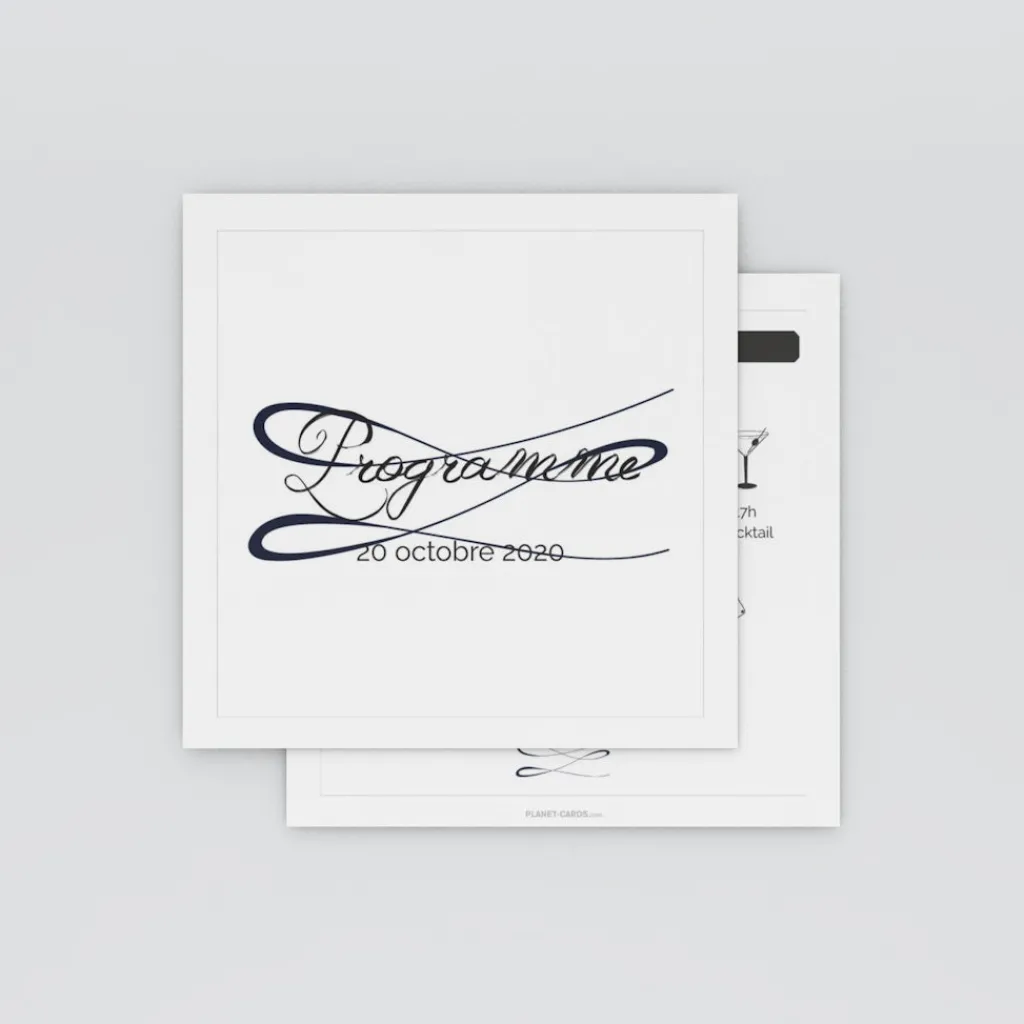 Programme De Mariage^Planet cards Gatsby