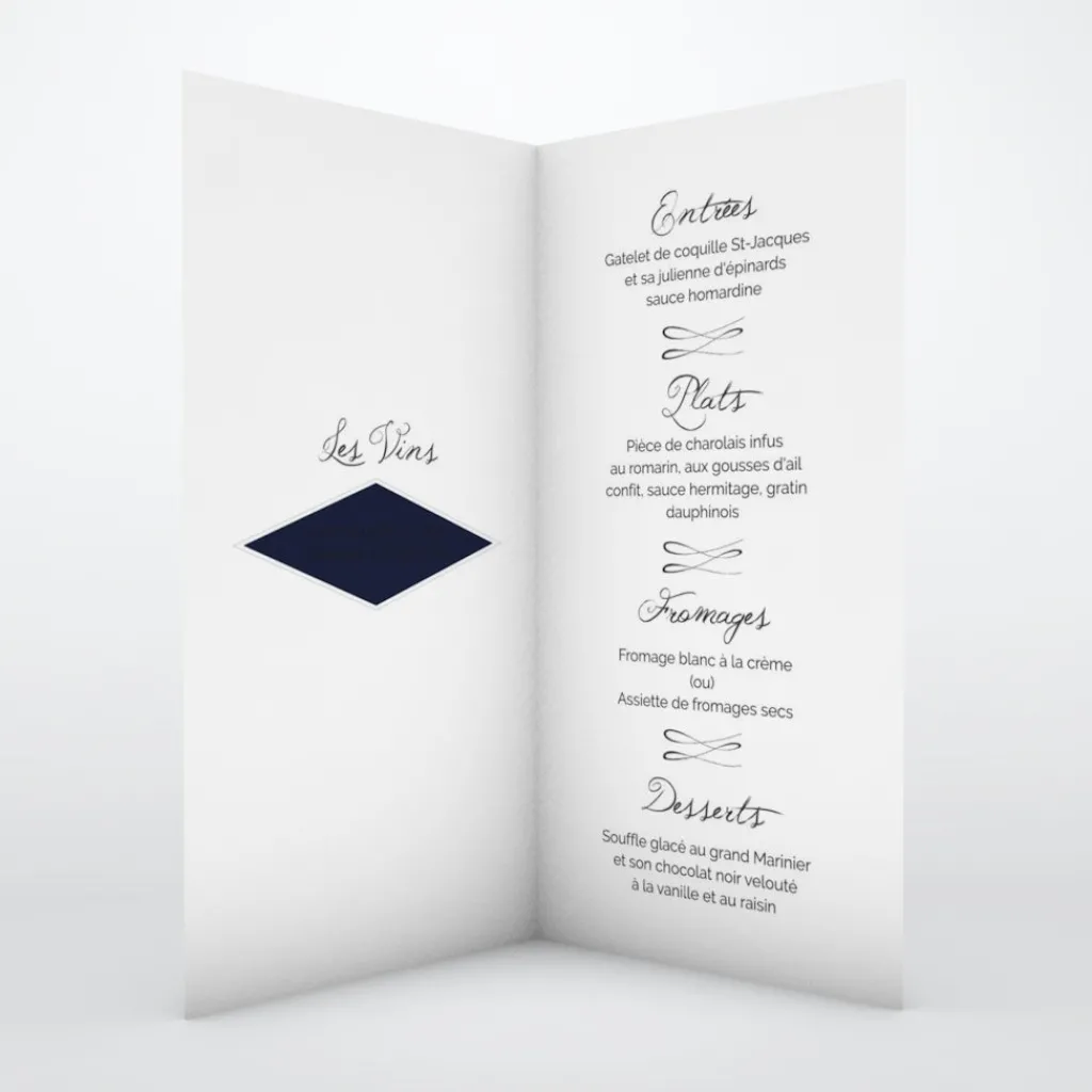 Menu De Mariage^Planet cards Gatsby